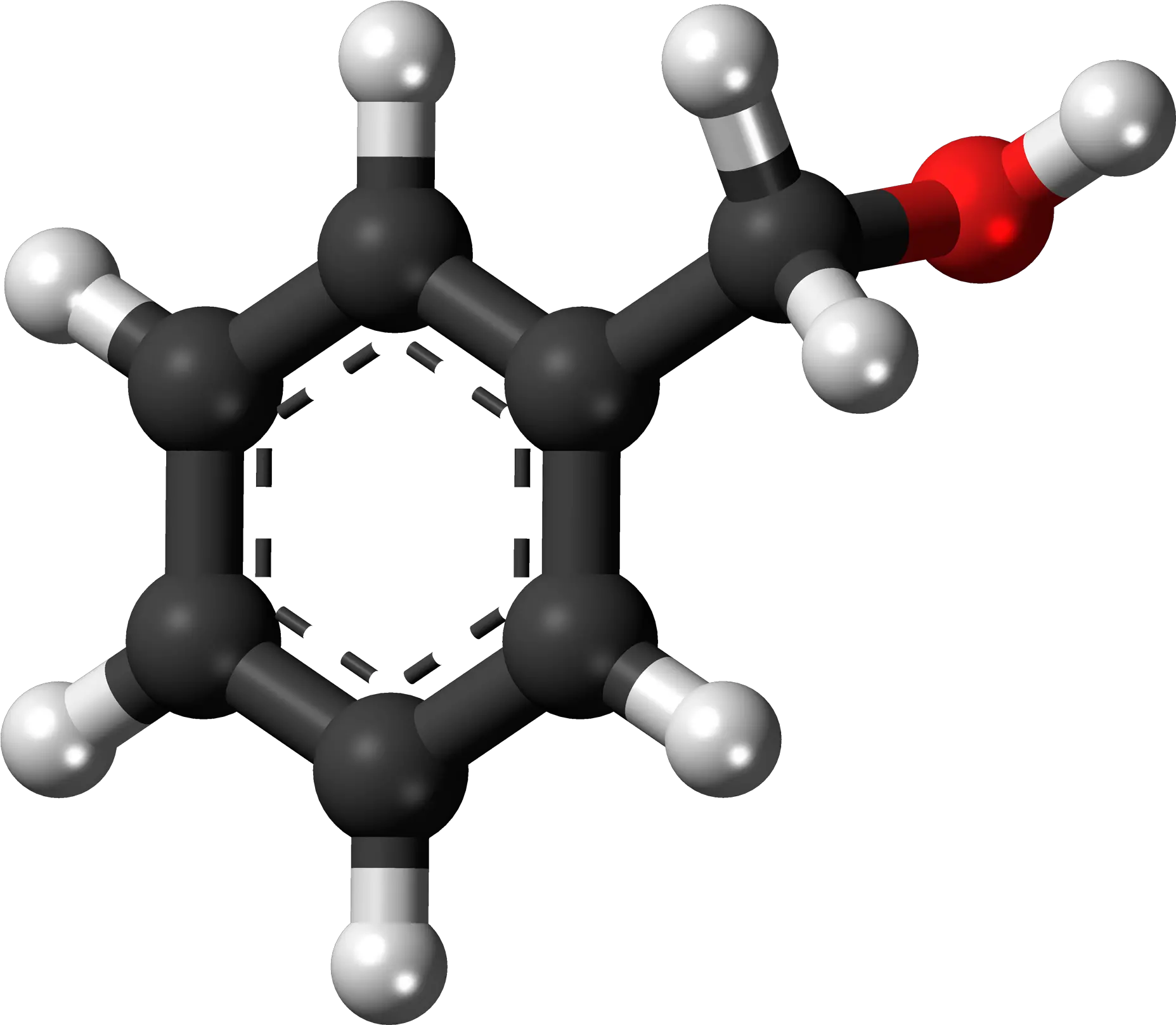 Filebenzyl Alcohol3dballspng Wikipedia Benzyl Alcohol 3d Structure Alcohol Png