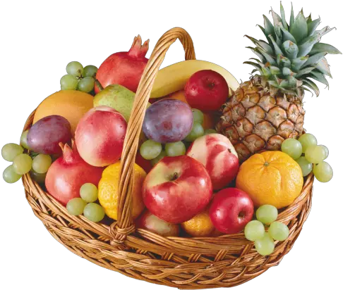 Basket With Fruits Png Clipart Fruit Gift Fruits Basket Images Hd Pineapple Clipart Transparent Background