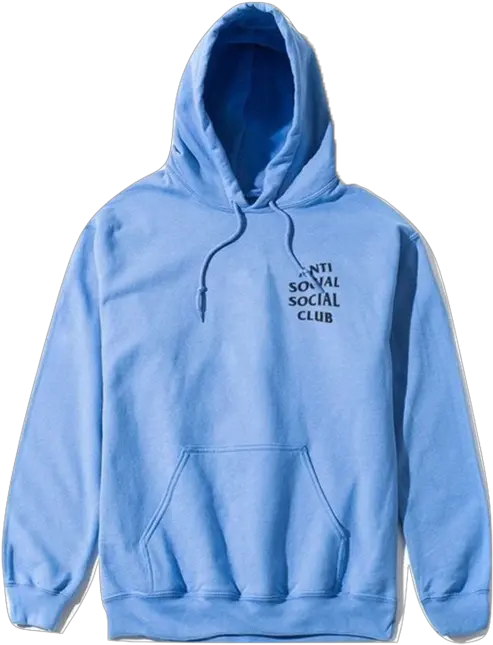 Download Anti Social Club All Anti Social Social Baby Blue Mens Hoodie Png Anti Social Social Club Logo