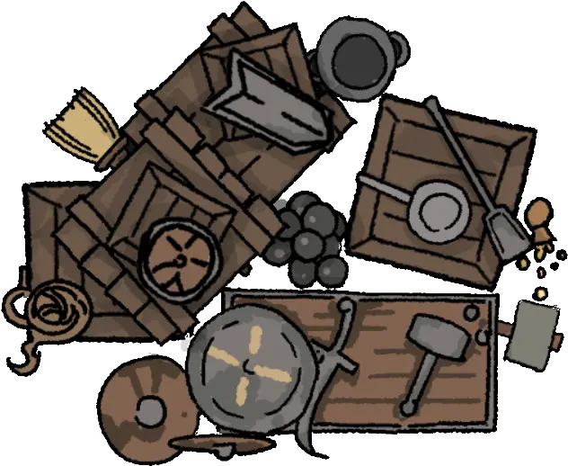Amellwinds Guide To Monster Hunting Pile Of Equipment Dnd Png Dnd Potion Map Icon