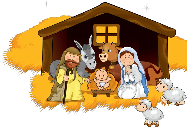 Jesus Clipart Manger Picture Cartoon Nativity Scene Png Nativity Png