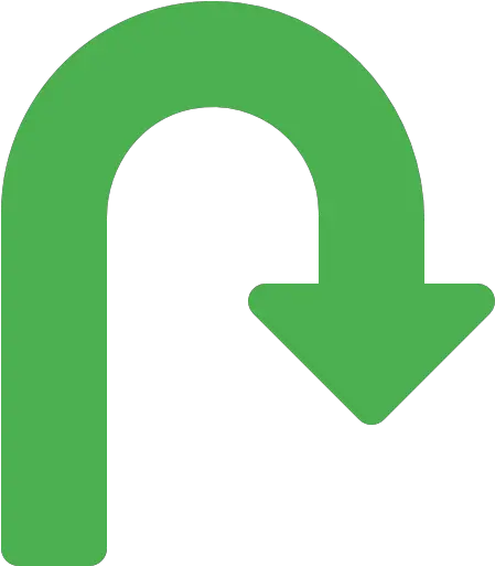 Free Icon Vertical Png Curved Green Arrow Icon