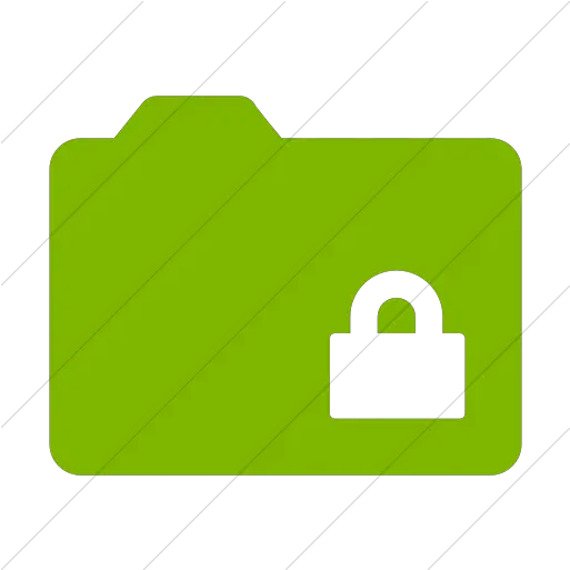 Simple Green Foundation 3 Folder Lock Icon Horizontal Png Folder With Lock Icon