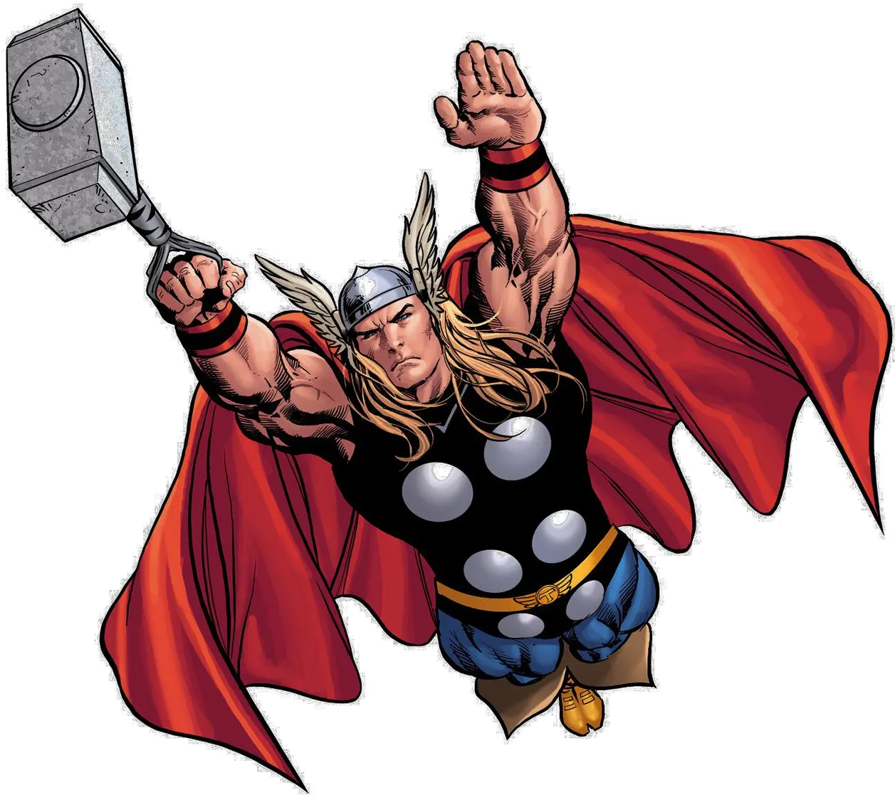 Transparent Background Thor Comic Png Thor Flying With Hammer Thor Comic Png