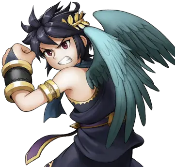 Kid Icarus Ssb4 Sprite 1 Kid Icarus Dark Pit Png Pit Png