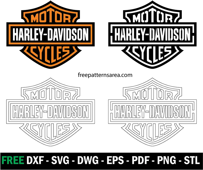 Harley Davidson Logo Stencil Vector Png