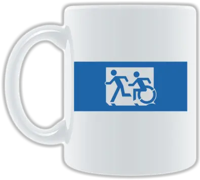 Emergency Exit Sign With Accessible Serveware Png Blue Exit Icon