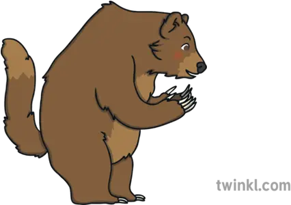 Bear Asking The Fox Scene Animal Fairy Tale Ks11 T Rex Dinosaur Colouring Png Wolverine Claws Png
