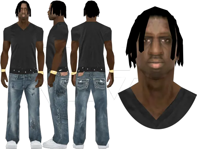 Download Hd Dafemods Chief Keef Gta Sa Skin Transparent Gta Sa Skin Png Chief Keef Png