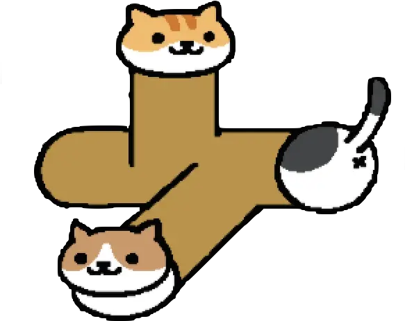 A Transparent 3d Tube With Cocoa Pumpkin And Spots Neko 3d Neko Atsume Cat Model Png Transparent Neko Atsume