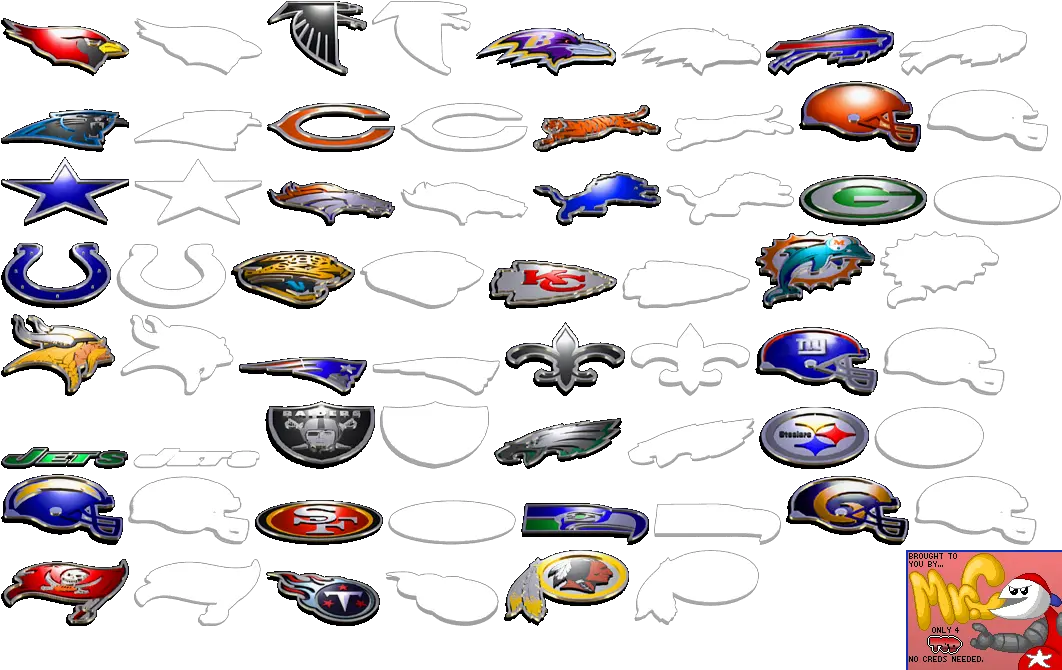 Nintendo 64 Nfl Blitz Special Edition Team Logos The Dot Png Nfl Logos Png