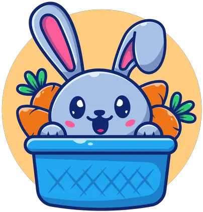 Best Premium Cute Rabbit Eating Carrot Illustration Download Cute Rabbit And Carrot Png Kawaii Bunny Icon