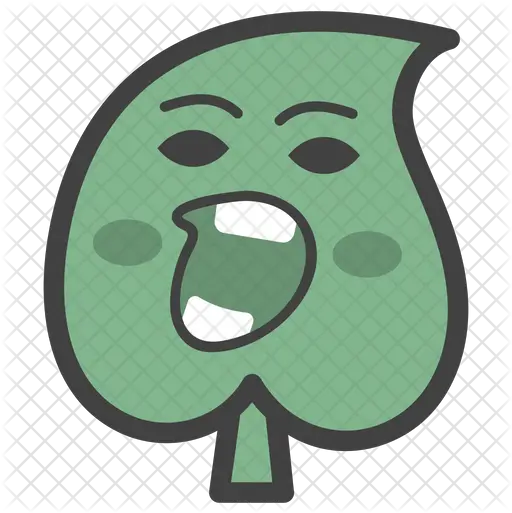 Angry Leaf Emoji Icon Of Colored Happy Png Leaf Emoji Png