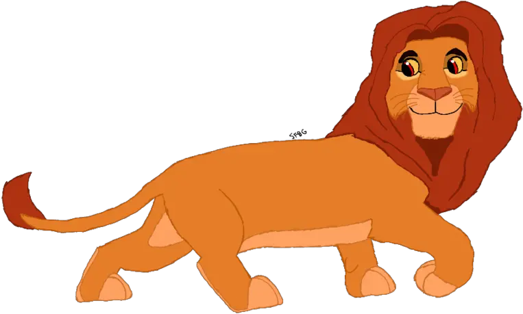 Download Hd Simba Nala Lion Drawing Art Adult Simba Png Simba Png