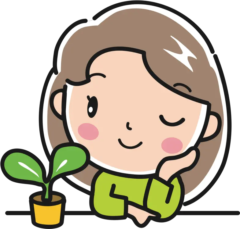 Emotion Art Happiness Png Clipart Girl With Plant Clipart Happiness Png