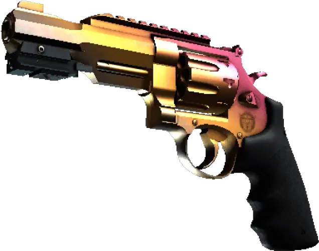 Download Hd Free Png Arme Csgo Images R8 Revolver Amber Fade Csgo Knife Png