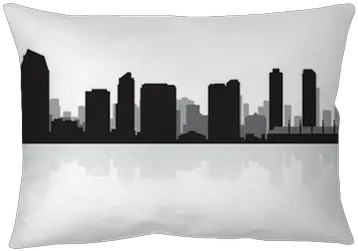 San Diego City Skyline Silhouette Pillow Cover U2022 Pixers We Live To Change San Diego Png City Skyline Silhouette Png