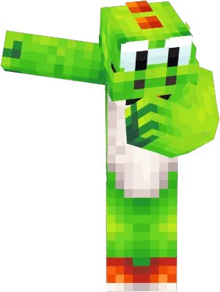 Dabbing Yoshi Nova Skin Orange Yoshi Minecraft Skin Png Dabbing Png