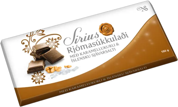 Chocolate Caramel And Sea Salt Sweet Iceland Icelandic Chocolate With Caramel Png Salt Png