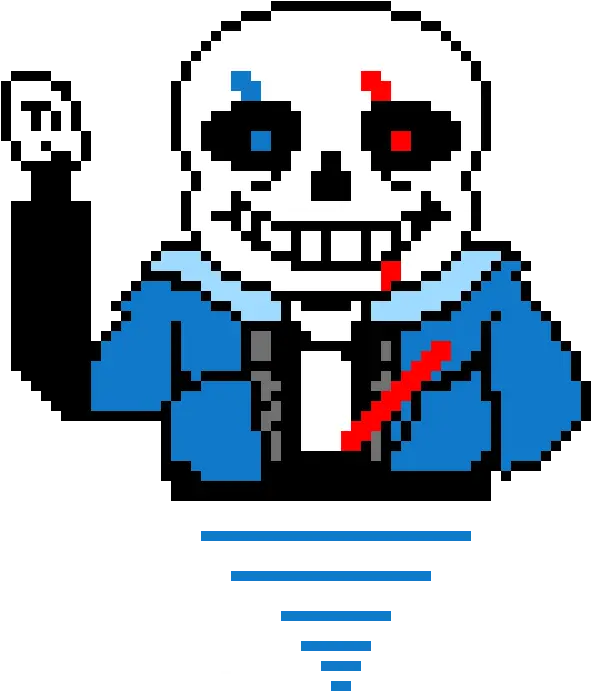 Cracked Soul Sans Draw Sans Pixel Art Clipart Full Size Sans Undertale Blue Eye Png Cracked Png