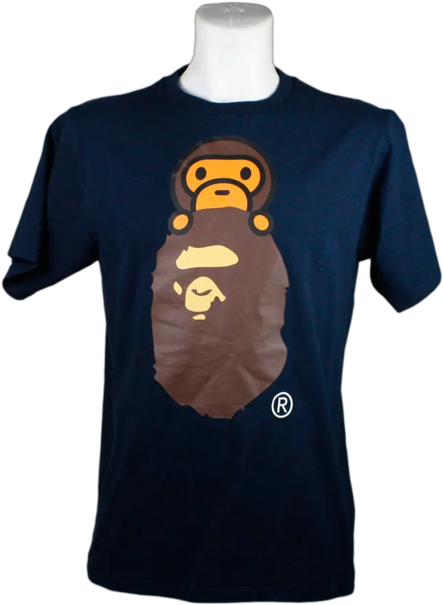 Download Hd Bape Logo X Baby Milo Tee A Bathing Ape Bathing Ape Png Bape Logo Png