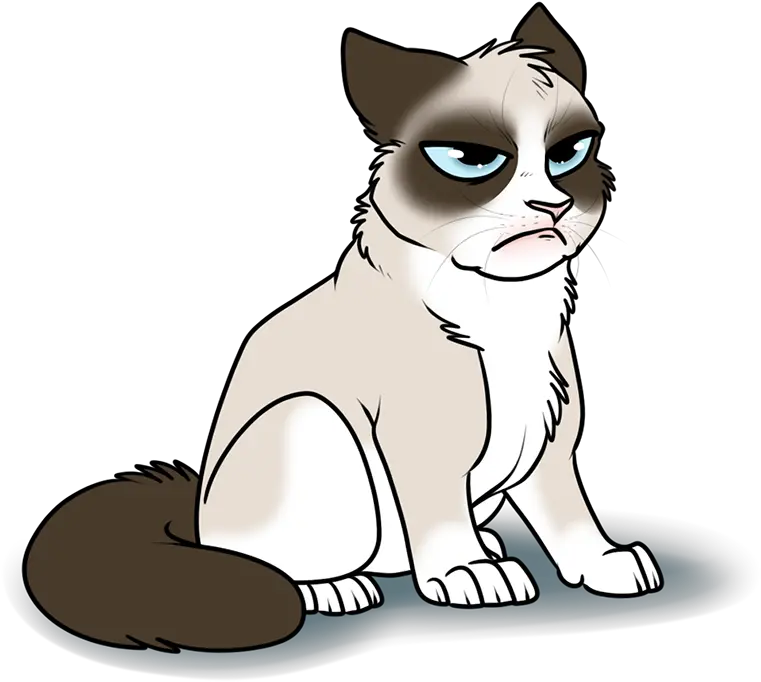 Scottish Fold Cat Dog Like Mammal Cartoon Transparent Grumpy Cat Png Grumpy Cat Png