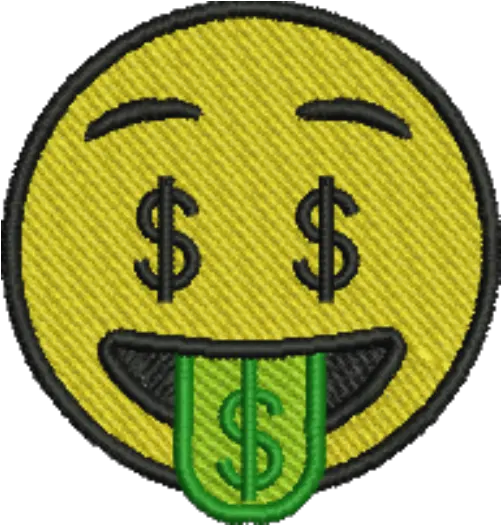 Emoji Money Tongue Iron On Patch Emoji Money Png Tongue Emoji Png