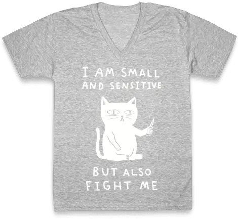 Cute Cat T Shirts V Neck Tee Shirts Lookhuman Millennials Shirts Png Knife Cat Meme Transparent