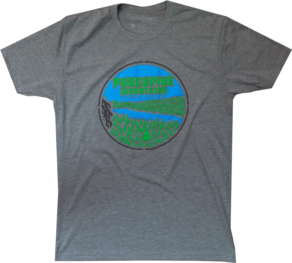 Porcupine Mountains Heather Grey T Shirt Porcupine Active Shirt Png Hawaiian Shirt Png