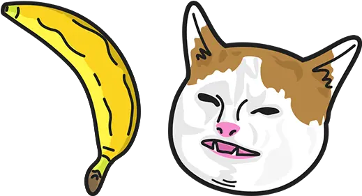 Cat No Banana Cursor Cat No Banana Cursor Png Knife Cat Meme Transparent