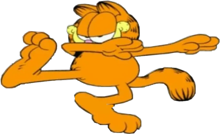 Download Garfield Meme Dab Funny Ironic Garfield Dabbing Garfield Dabbing Png Dabbing Emoji Png