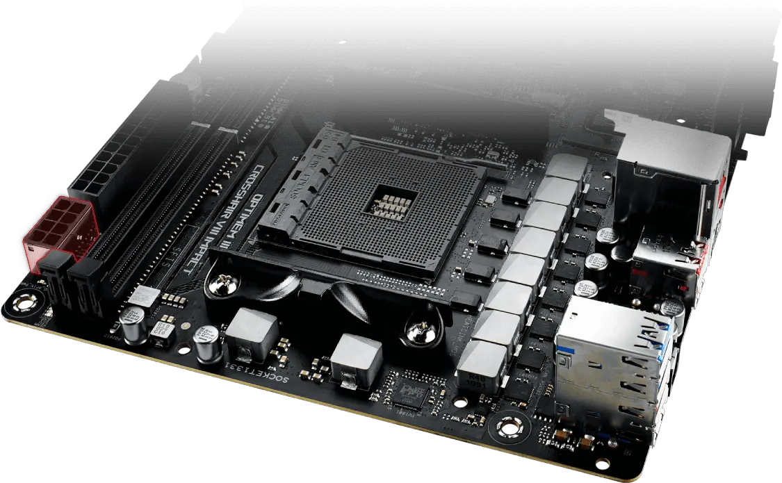 Rog Crosshair Viii Impact Motherboards Asus Global A520 Motherboard Png Cross Hair Png