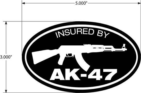 Download Hd Insured By Ak 47 Decal Ak47 Transparent Png Gun Barrel Ak47 Png