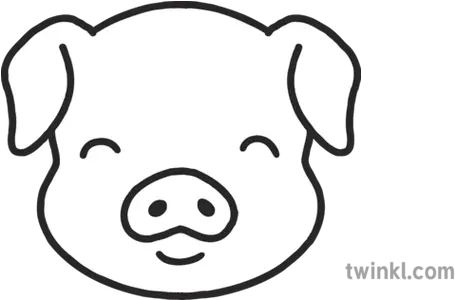 Pig Face Cute Animalsemoji Story Book Differentiated Dibujos De Dulces Blanco Y Negro Png Pig Emoji Png