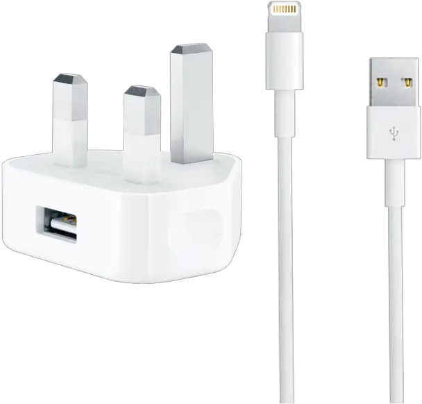 Genuine Apple Mains Charger U0026 Lightning Cable Bundle Iphone Repairs Manchester Apple Charger Plug Transparent Png Charger Png