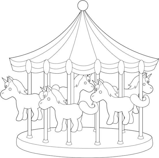 Carousel Clipart Cinderella Merry Go Round Clip Png Merry Go Round Icon