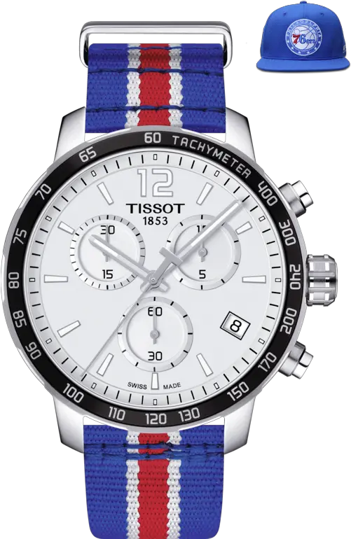 Tissot Quickster Chronograph Nba Montre Tissot Homme Bracelet Tissu Png 76ers Png