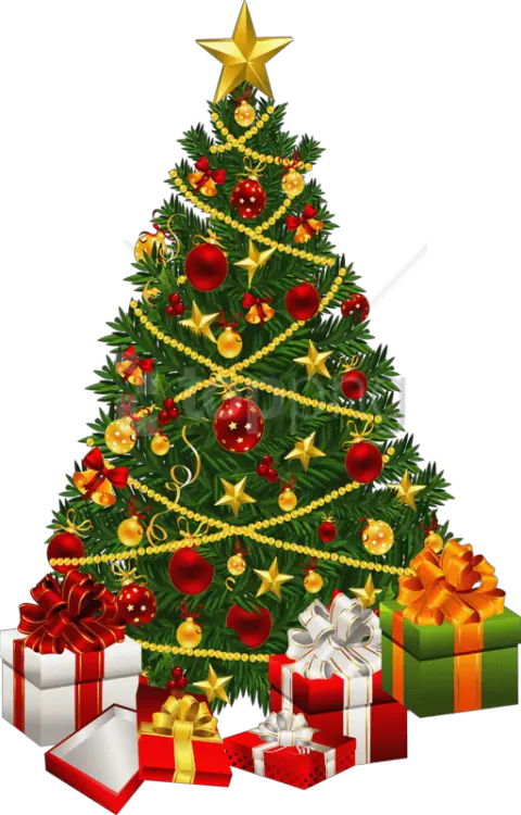 Gold Christmas Tree Png