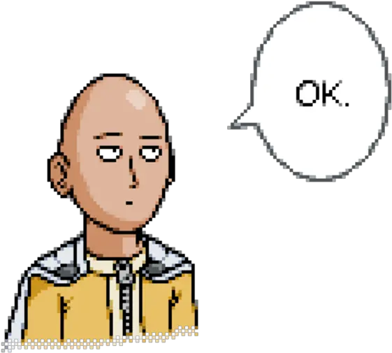 Pixel Art Saitama Ok Know Your Meme One Punch Man Pixel Art Ok Png Saitama Png