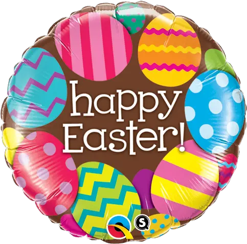 Happy Easter Eggs U0026 Chocolate Foil Balloon 46cm Tie Dye Peace Sign Png Happy Easter Transparent