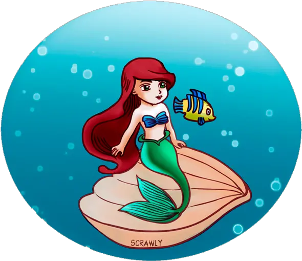 Chibi Ariel The Little Mermaid U2014 Steemkr Illustration Png Ariel Png