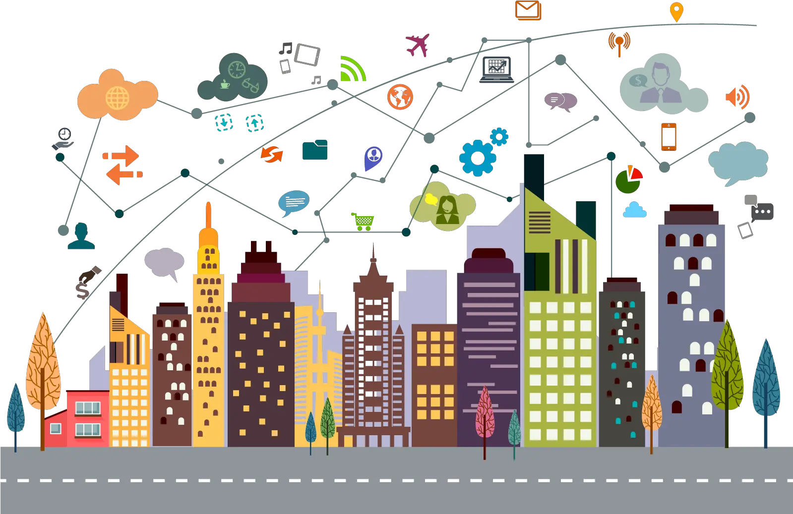 Building City Illustration Vector Building Vector Png Free City Scape Png