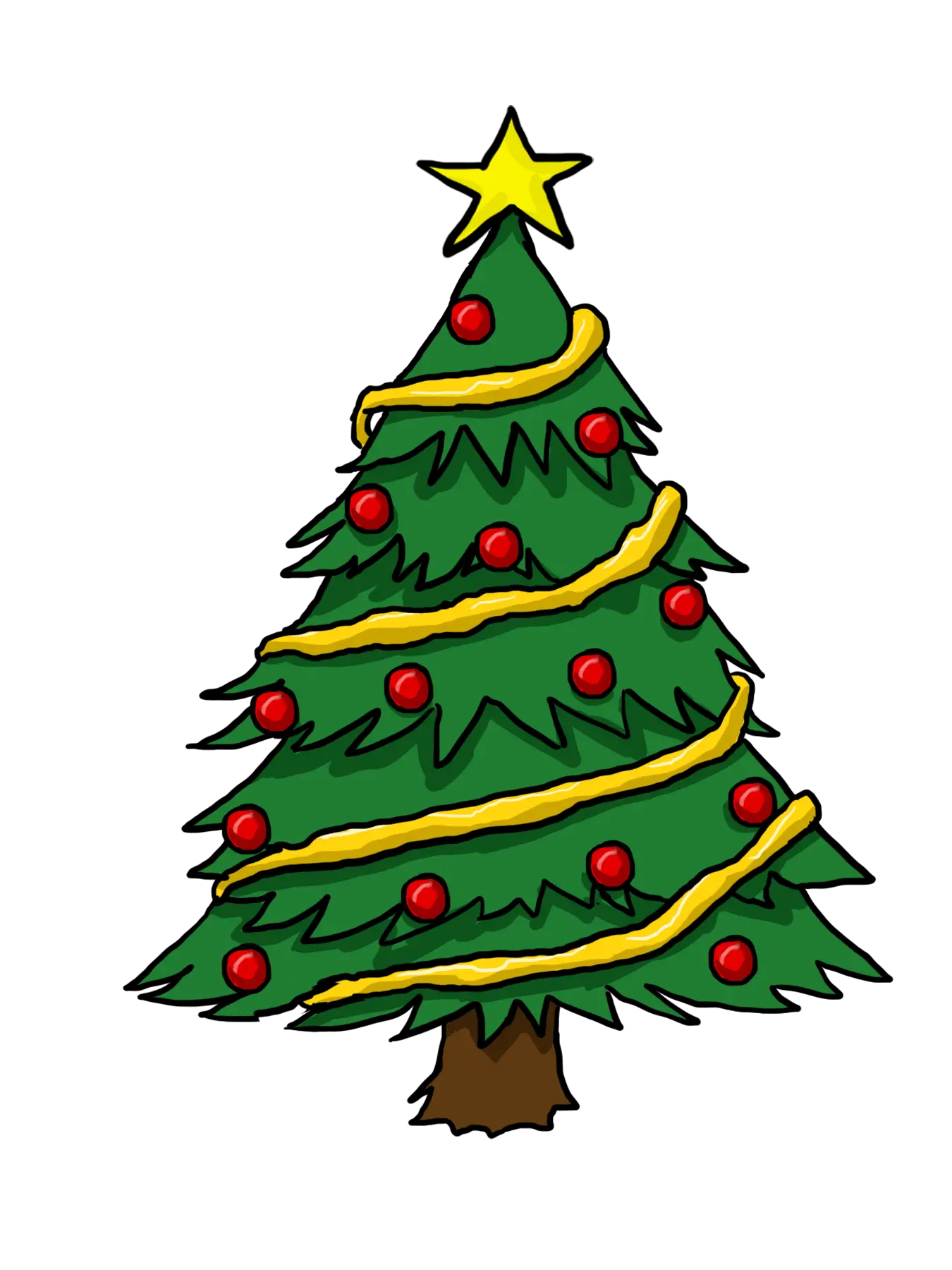 Christmas Tree Plain Png