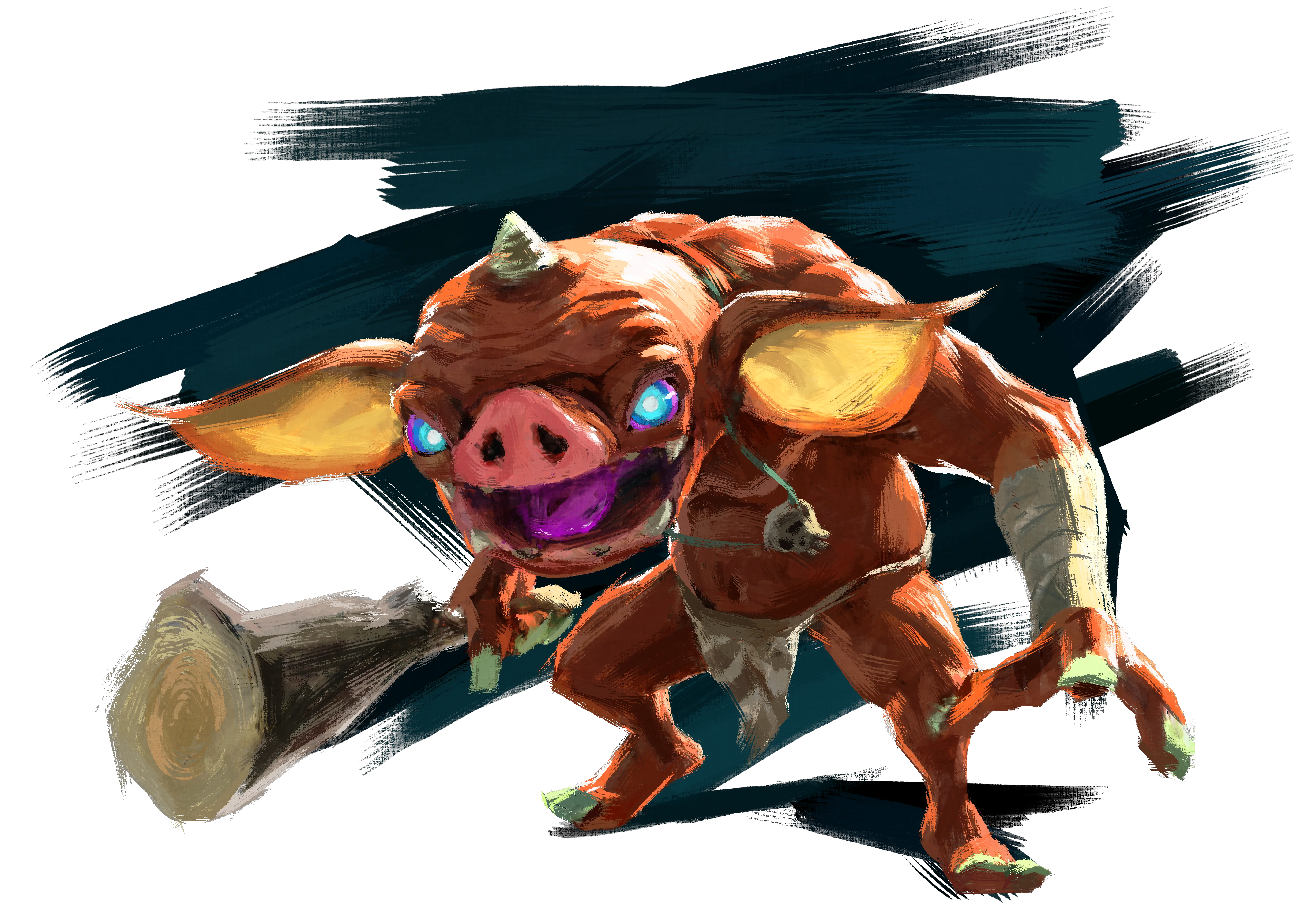 New High Res Artwork And Official English Names Of Some Legend Of Zelda Breath Of The Wild Bokblin Png Breath Of The Wild Link Png