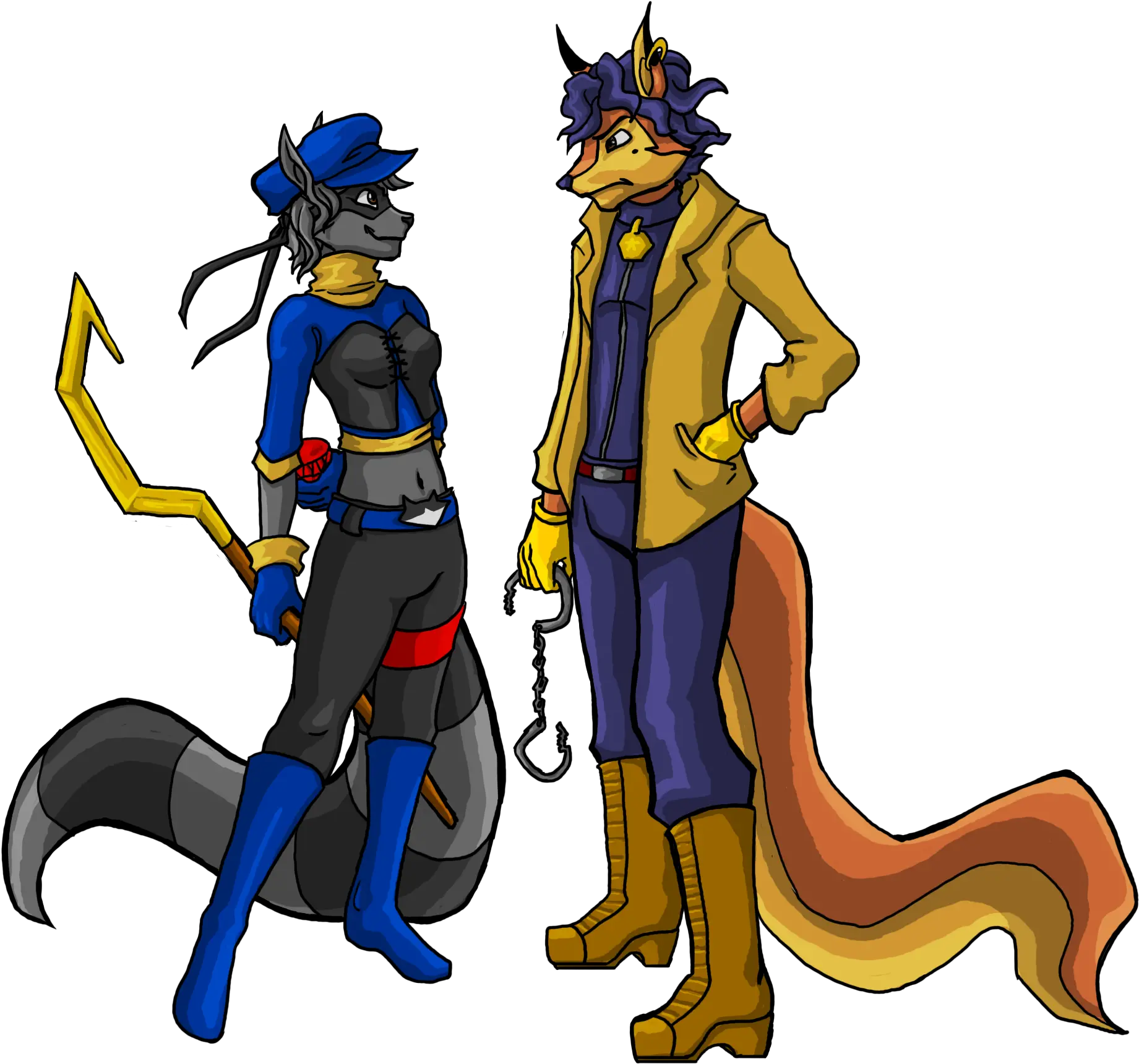 Well Hello There Officer By Celepom Fur Affinity Dot Net Sly Cooper Genderbend Png Sly Cooper Png