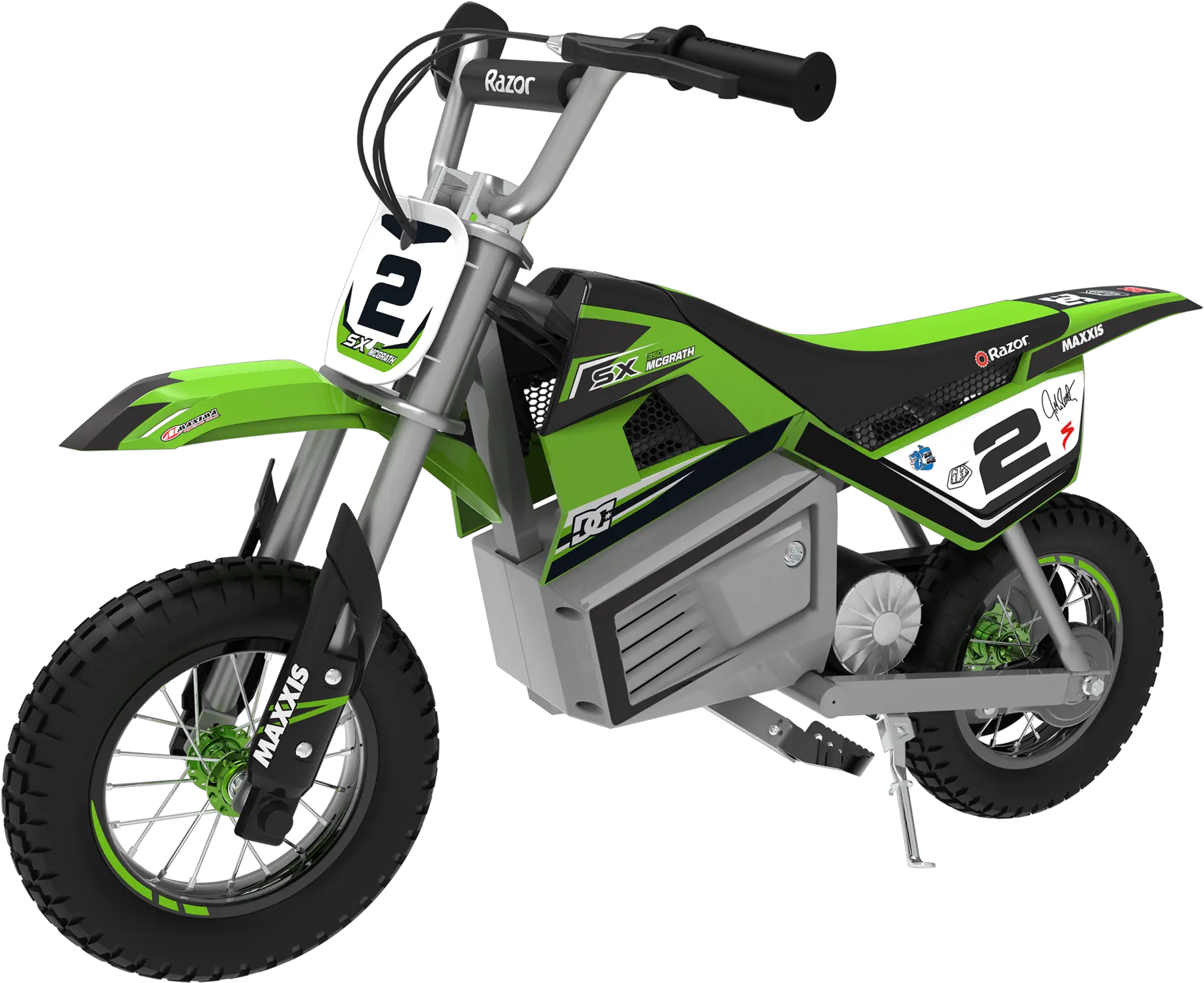 Sx350 Dirt Rocket Mcgrath Green Razor Electric Razor Dirt Bike Png Dirt Bike Png