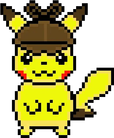 Detective Pikachu Detective Pikachu Pixel Art Png Detective Pikachu Png