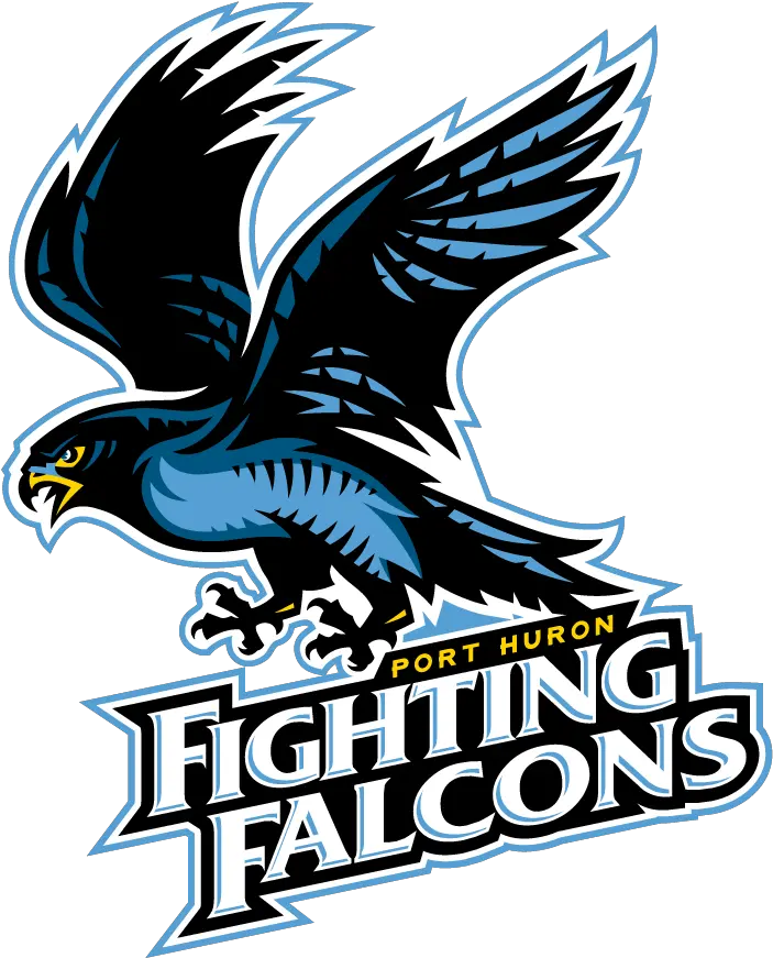 Make A Hockey Logo Michigan Junior Fighting Port Huron Fighting Falcons Png Falcons Logo Png