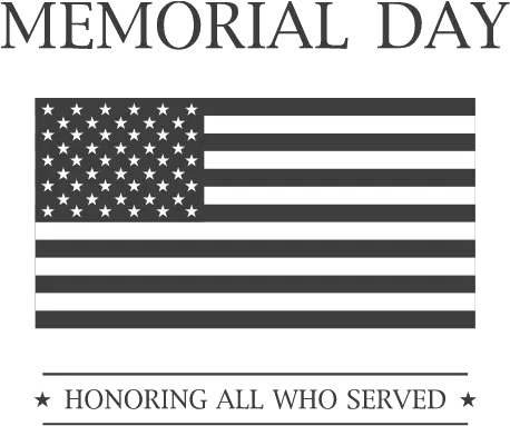 Free Black And White Memorial Day Clip Art 2021 Transparent Bandera De Estados Unidos Vectores Png Memorial Day Icon