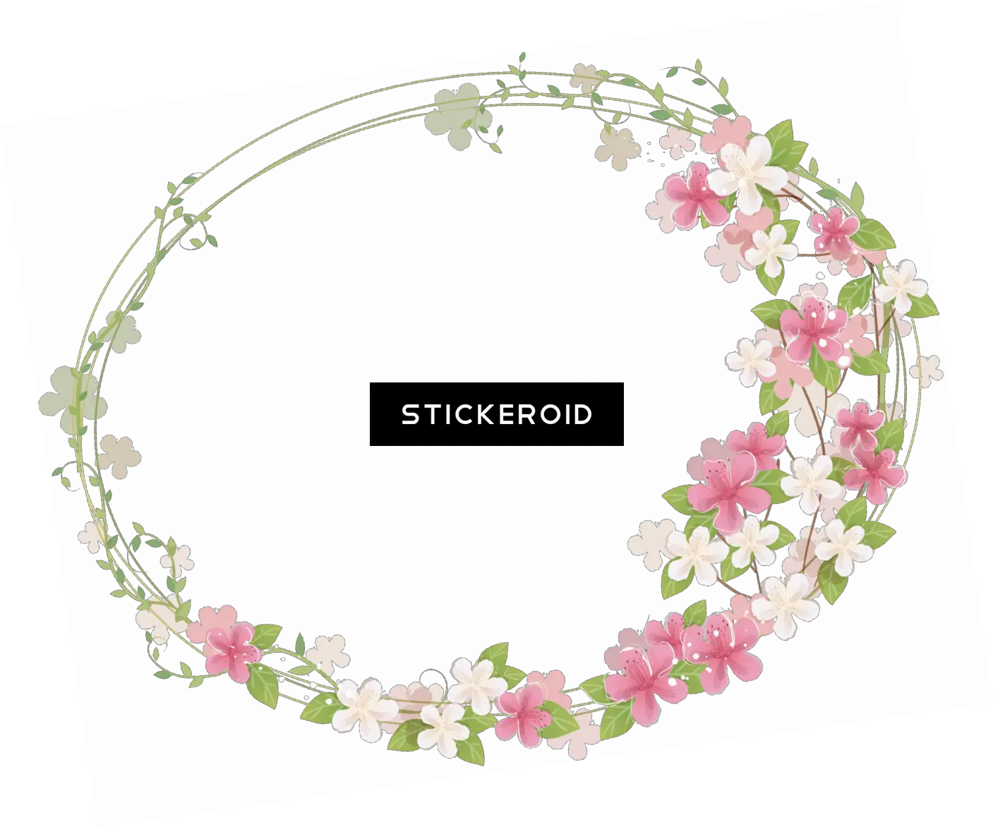 Download Hd Floral Round Frame Border Frame Png Floral Gratis Floral Circle Png